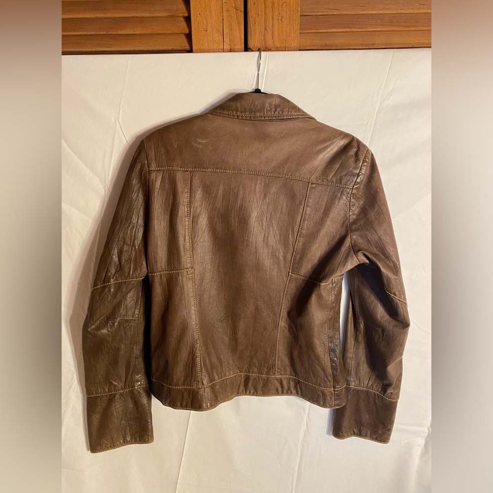 MissSixty Brown Leather Jacket - Picture 4 of 4